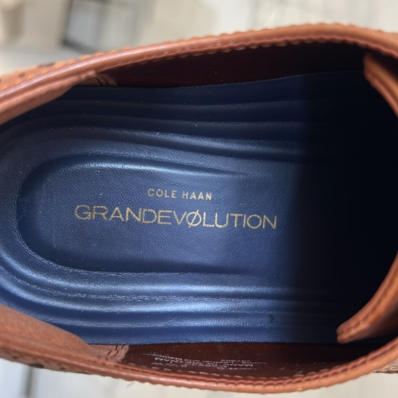 Cole Haan GrandEvolution OS Wingtip Oxford Shoes Woodbury Brown Leather 8.5W - Picture 9 of 10